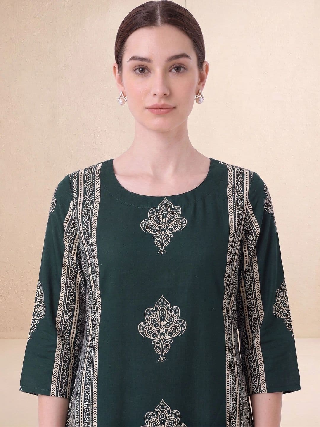 COTTON CULTURE Women Ethnic Motifs Printed Indie Prints Kurta thumbnail 5