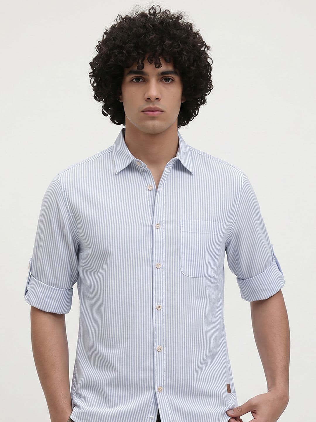 Roadster Life Co. Soft Touch Striped Casual Shirt - view 1