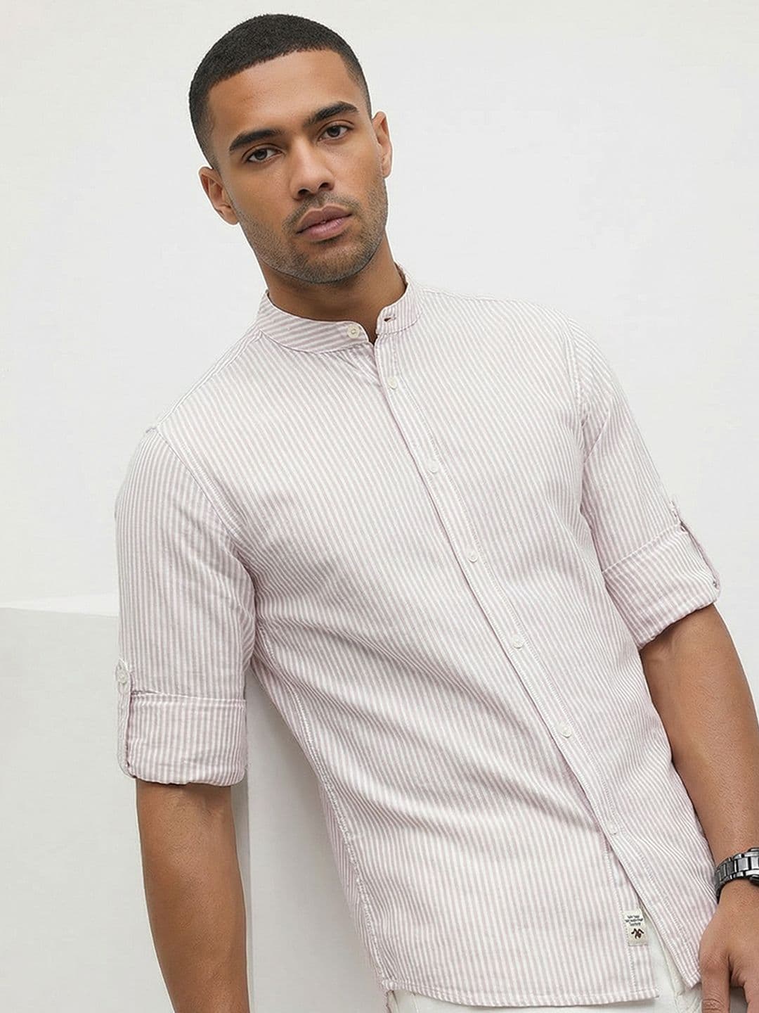 Roadster Life Co. Soft Touch Striped Casual Shirt - view 1