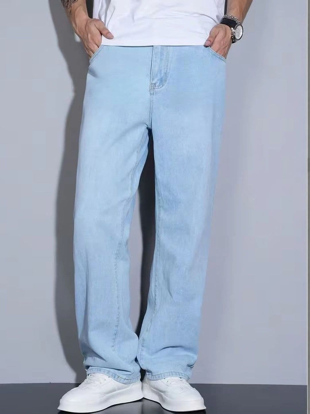 PINKLIT Men Straight Fit Mid-Rise Jeans - view 1