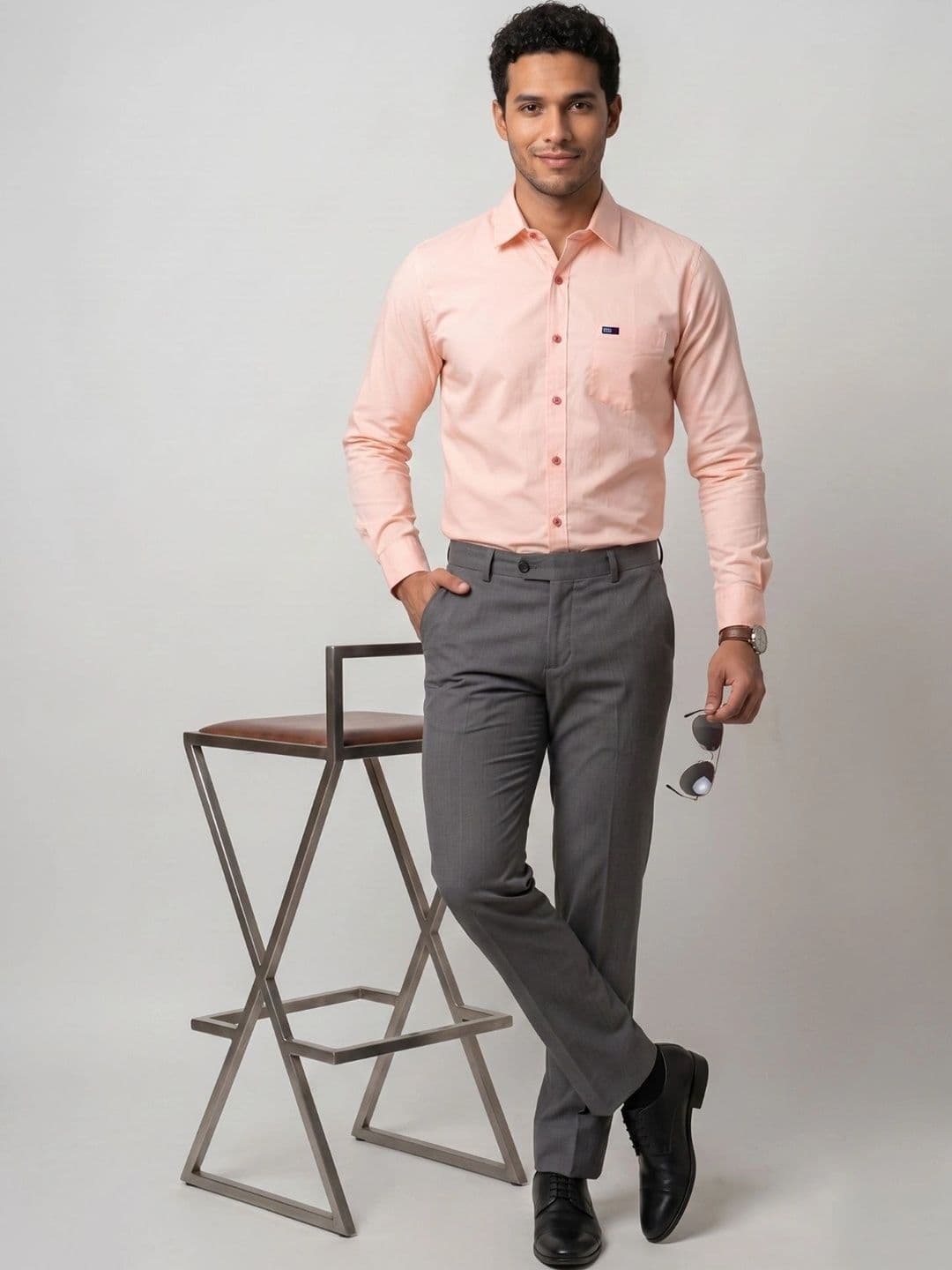 U.S. PITCHERS Men Modern Slim Fit Semiformal Shirt thumbnail 4