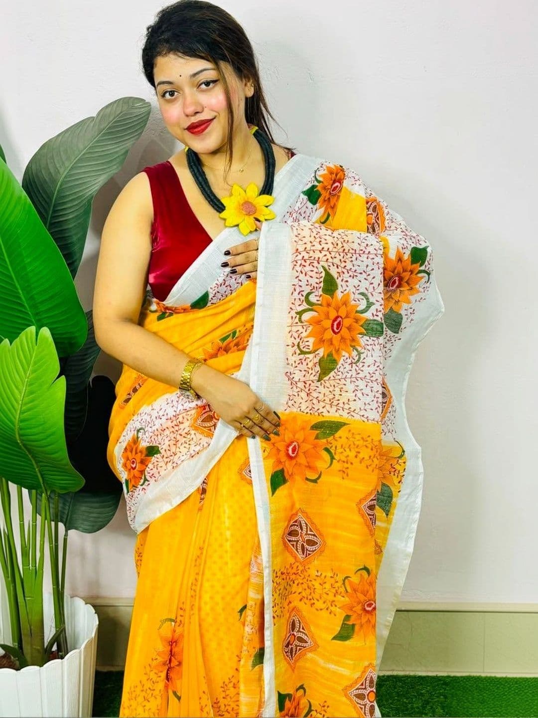 AURIC LOFT Pure Cotton Khadi Saree thumbnail 4
