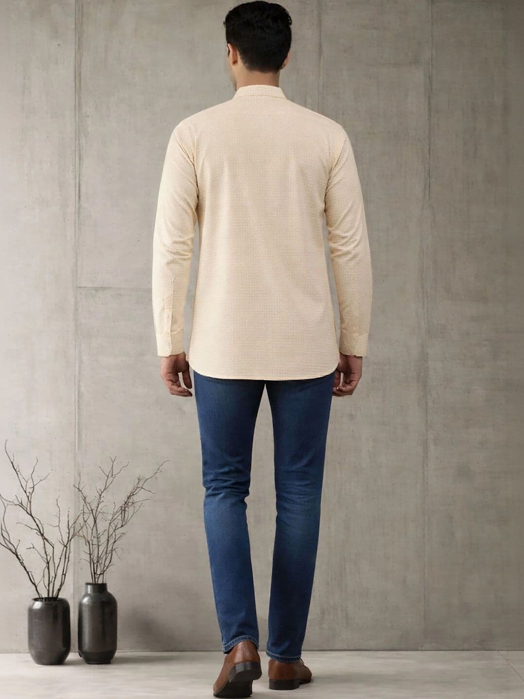 Anouk Men Checked Kurta thumbnail 6