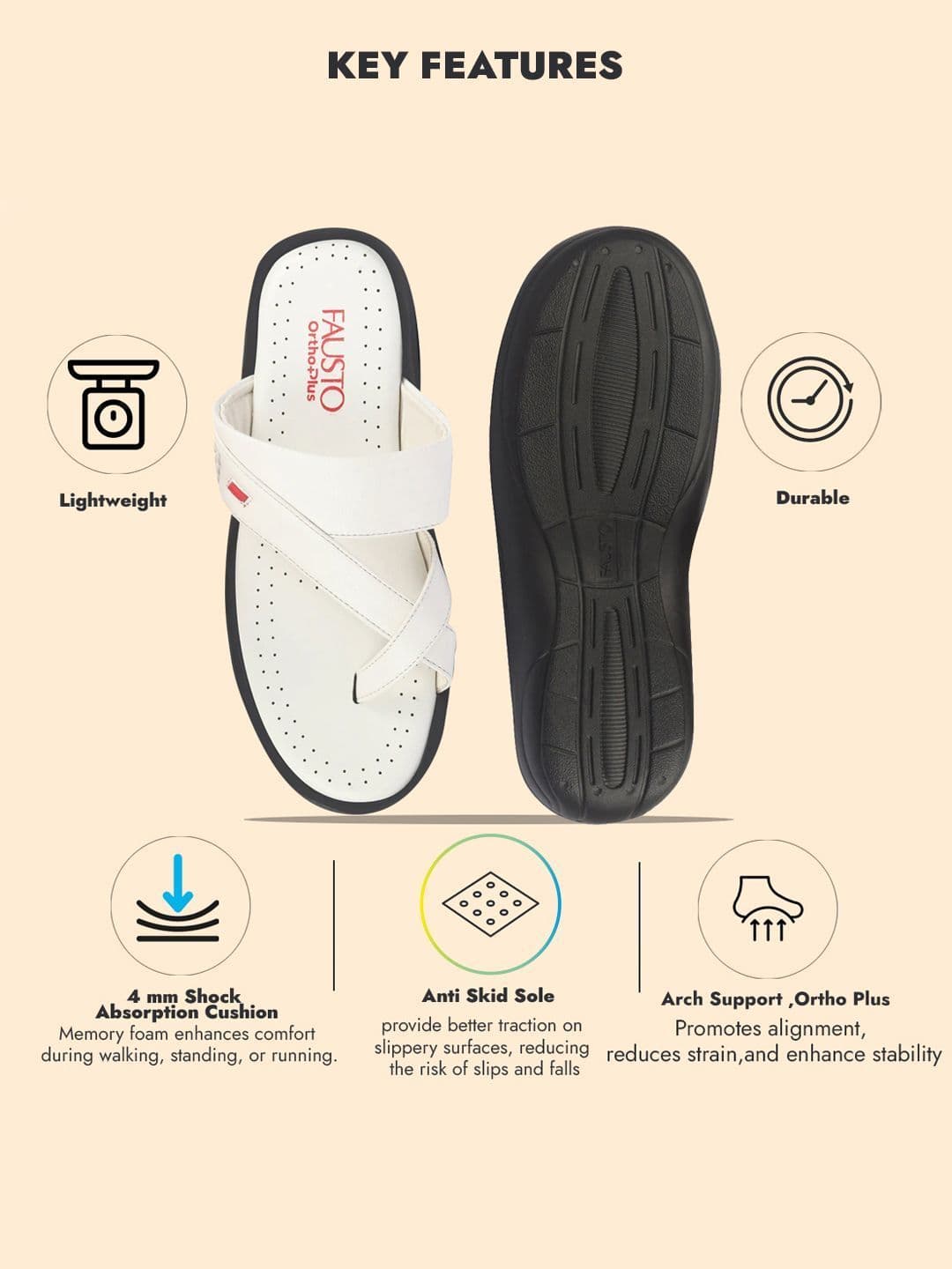 FAUSTO Men PU Comfort Sandals thumbnail 3