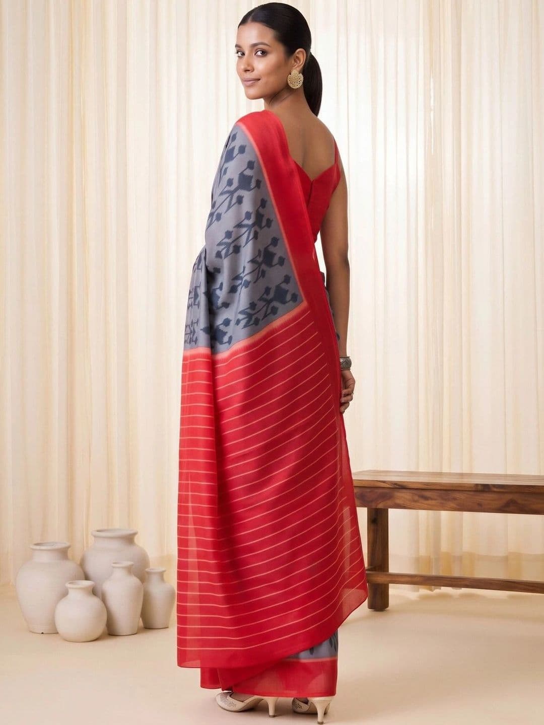 Saree mall Woven Design Designer Bagru Sarees thumbnail 6
