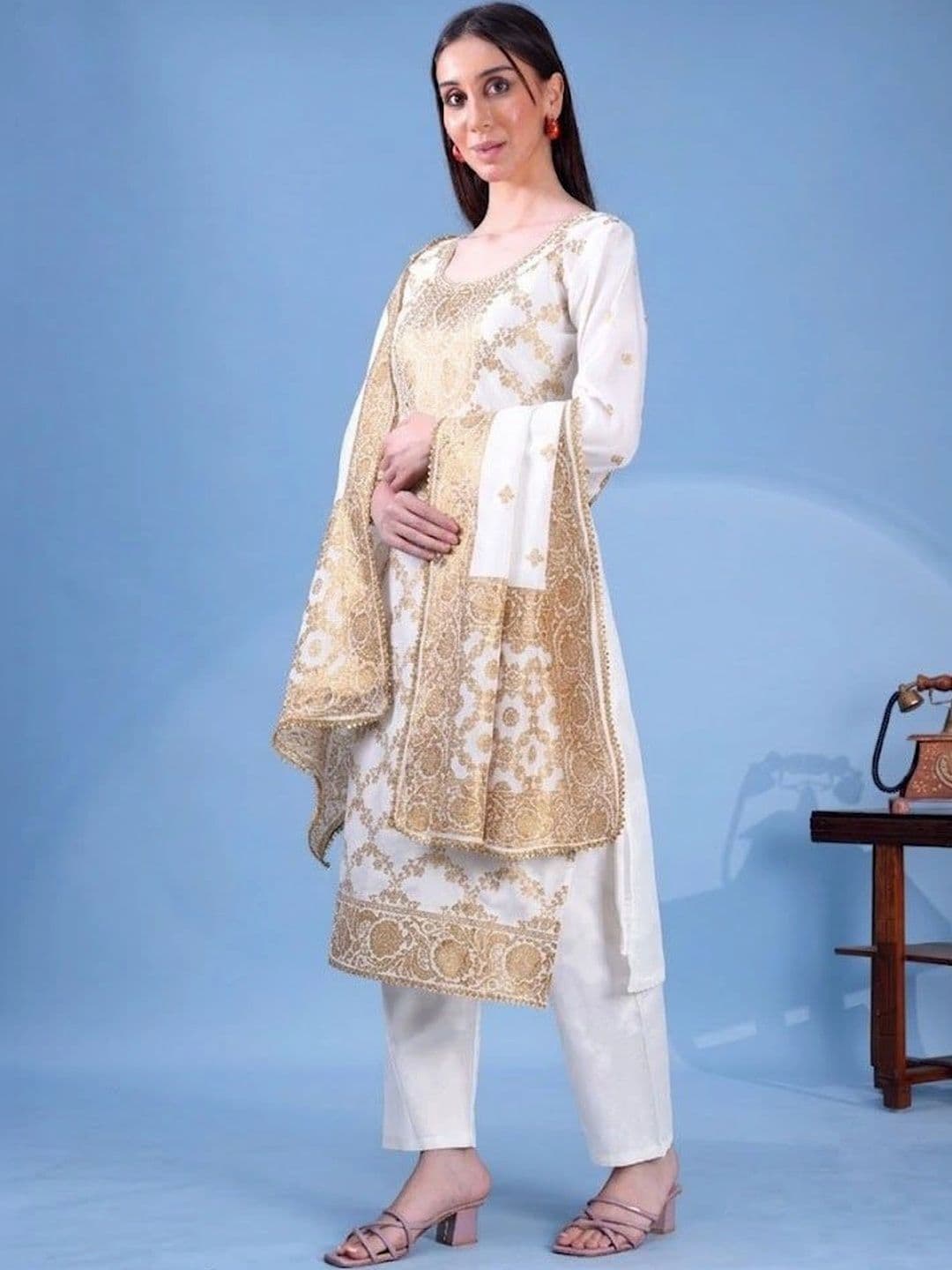 kantuba Art Silk Unstitched Dress Material thumbnail 6