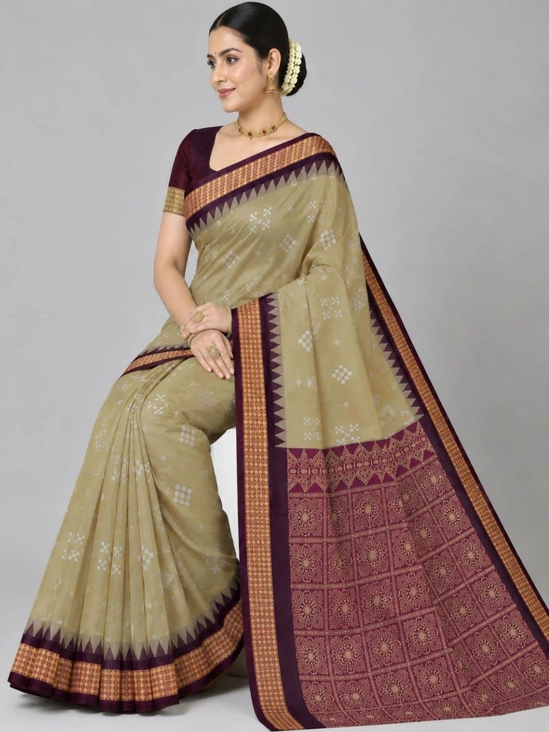 SHOPSILK Woven Design Zari Art Silk Sambalpuri Saree thumbnail 2