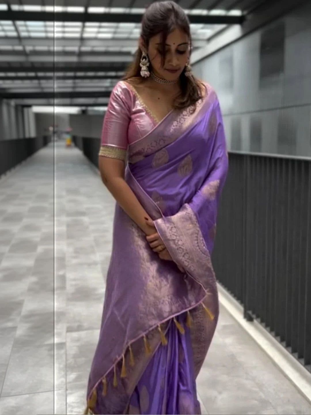 revika Woven Design Zari Art Silk Designer Kanjeevaram Saree thumbnail 4