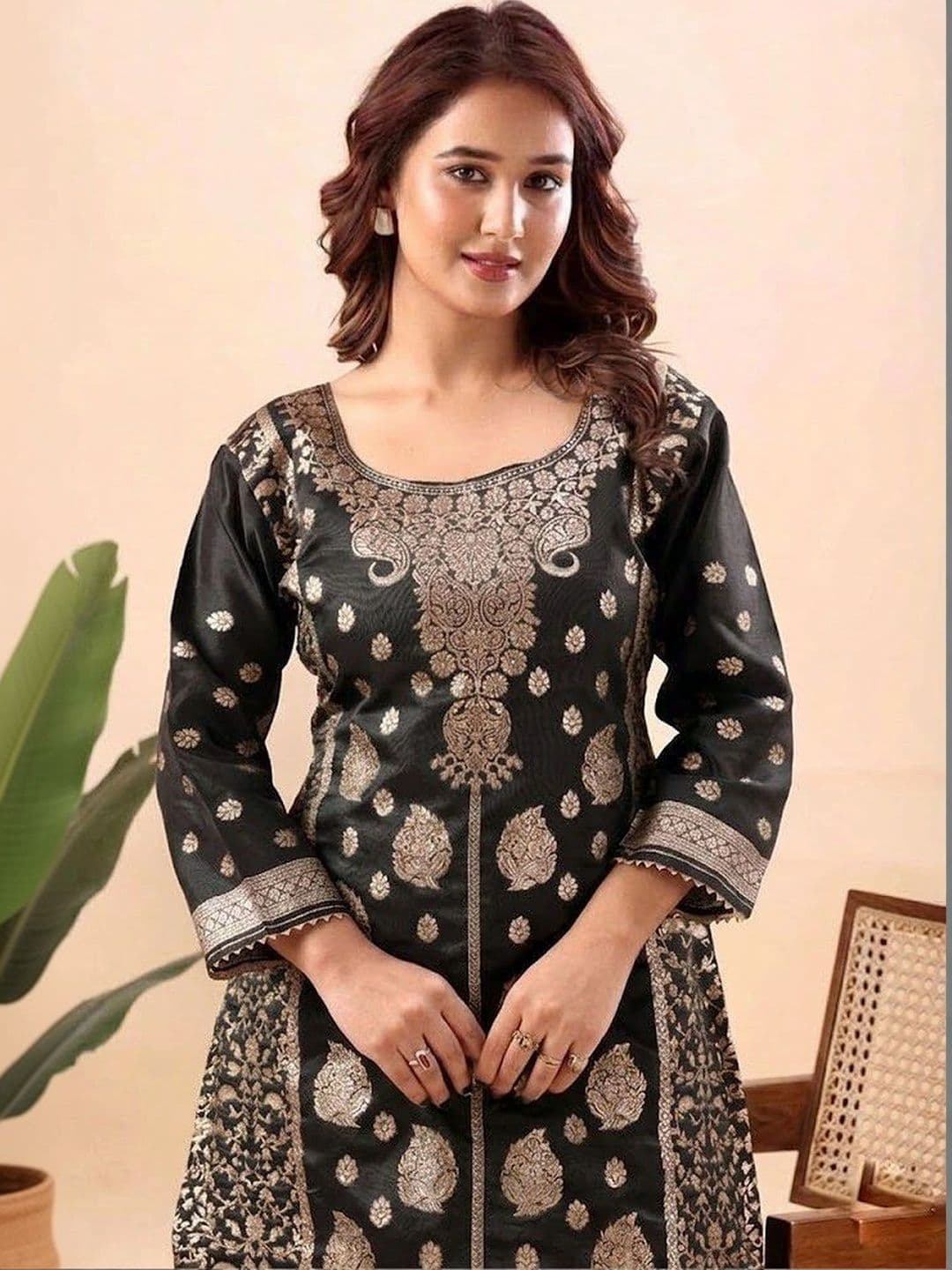 kantuba Art Silk Unstitched Dress Material thumbnail 7
