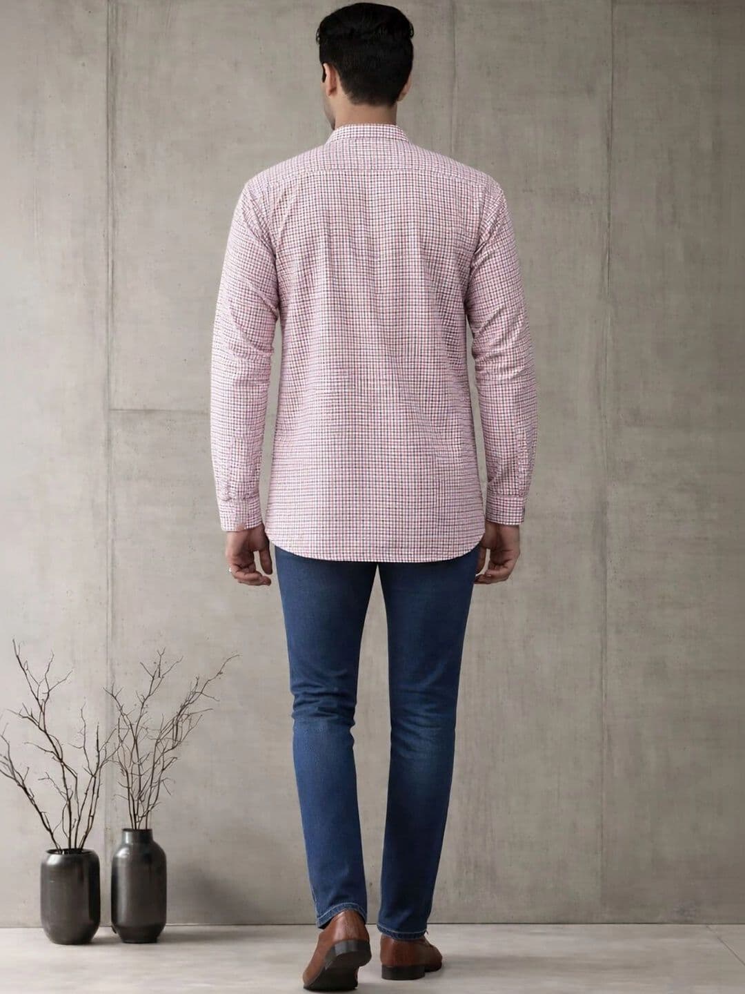 Anouk Men Checked Kurta thumbnail 3