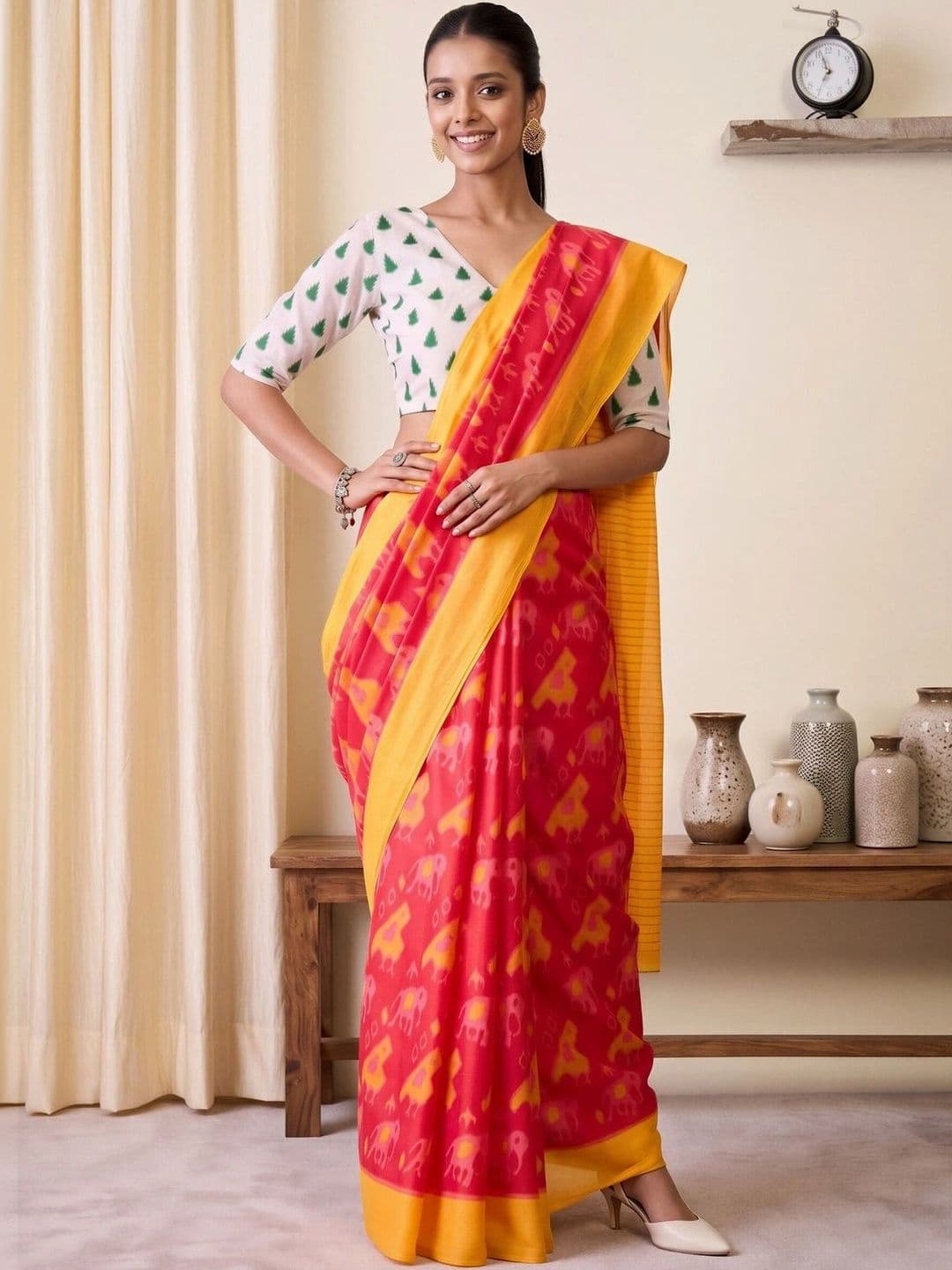 Saree mall Designer Pochampally Sarees - view 1