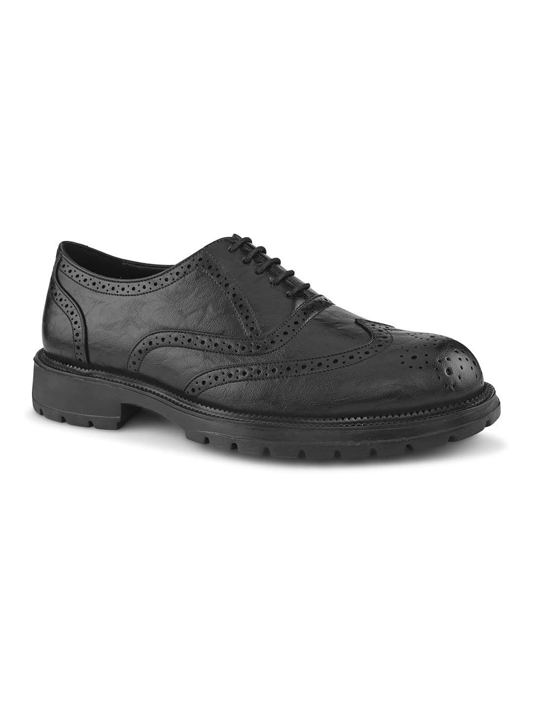 House of Pataudi Men Textured Formal Brogues thumbnail 7