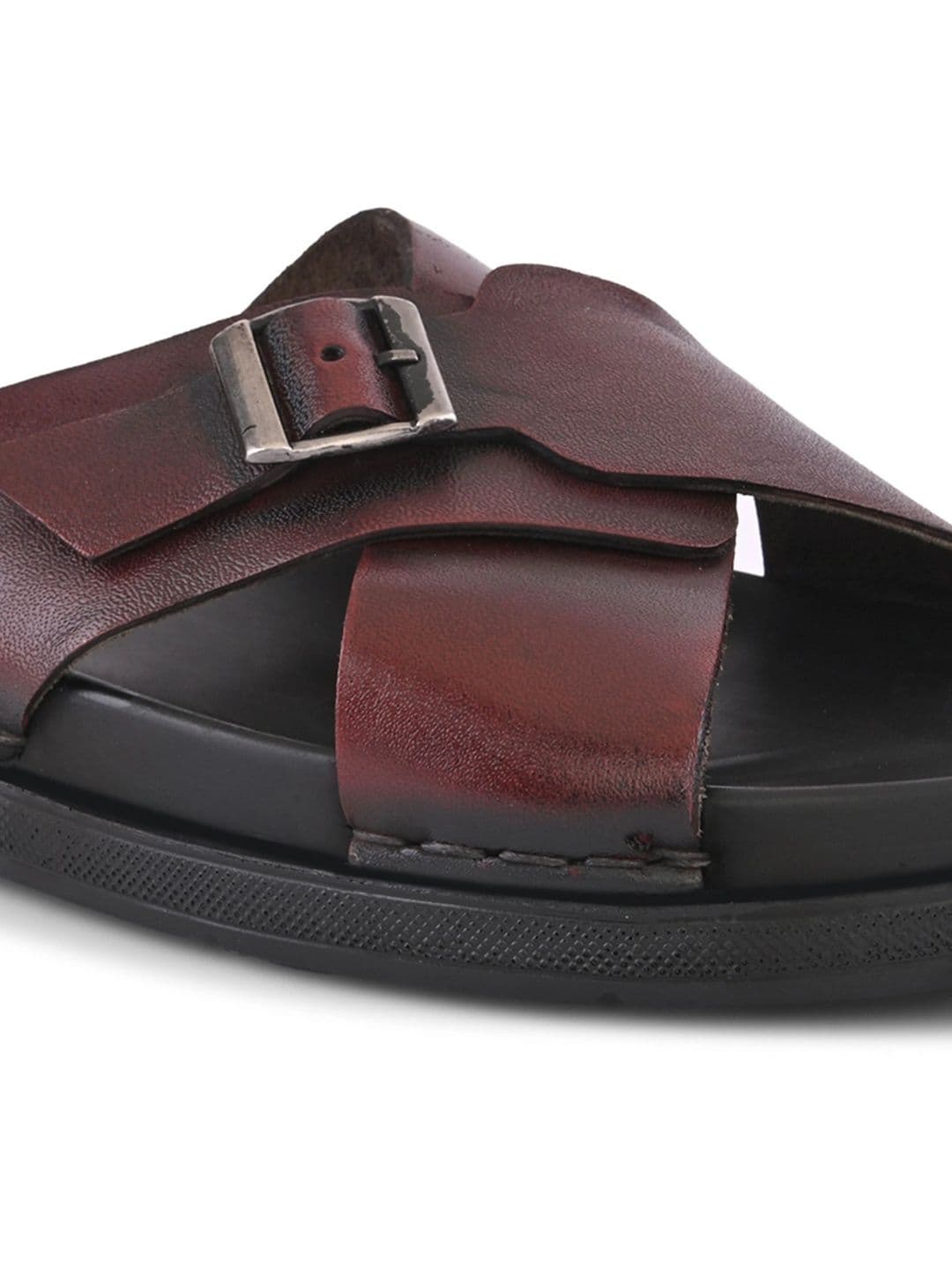 HERE&NOW Men Leather Comfort Sandals thumbnail 6