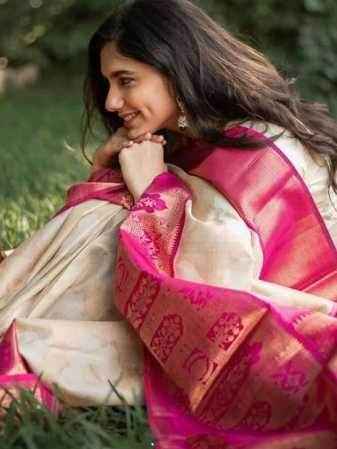revika Woven Design Zari Art Silk Designer Kanjeevaram Saree thumbnail 4