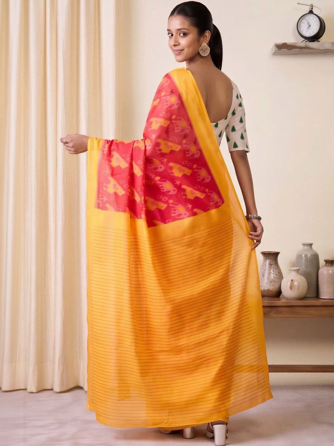 Saree mall Designer Pochampally Sarees thumbnail 3