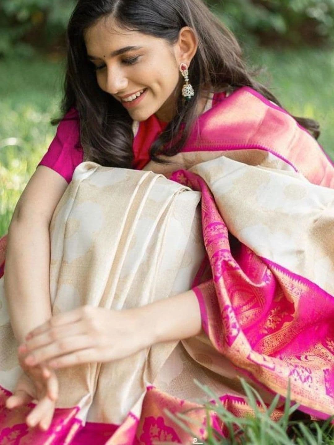 revika Woven Design Zari Art Silk Designer Kanjeevaram Saree thumbnail 2