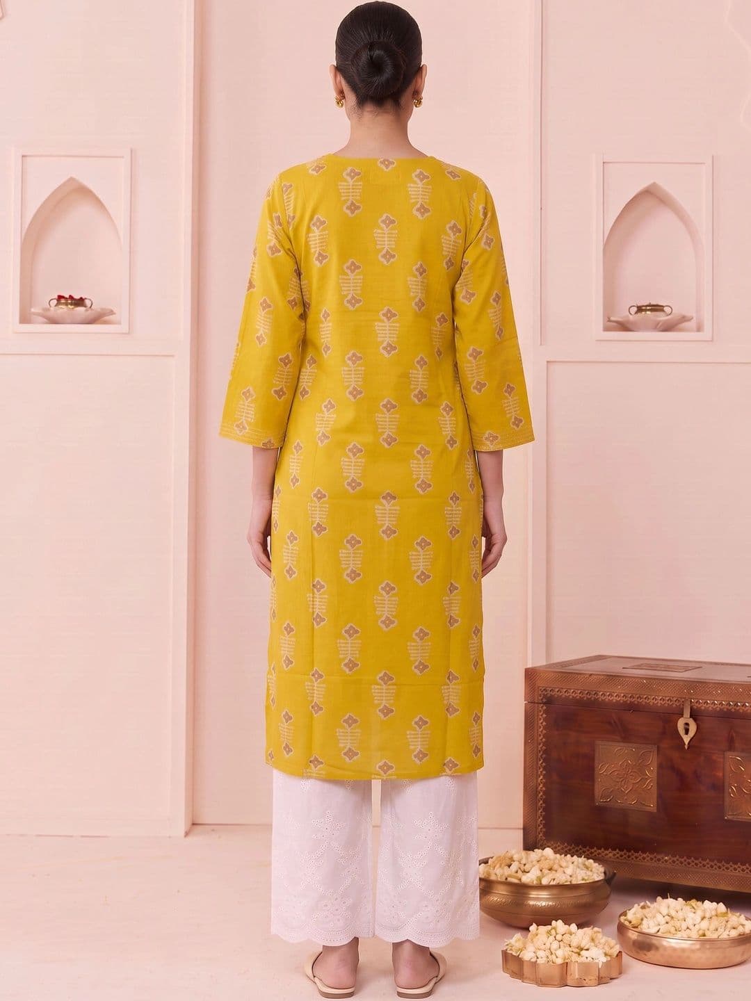 COTTON CULTURE Women Ethnic Motifs Printed Indie Prints Kurta thumbnail 5