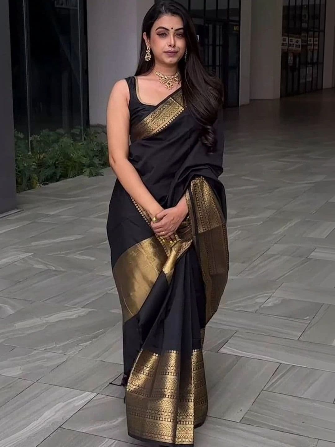 revika Woven Design Zari Art Silk Designer Kanjeevaram Saree thumbnail 2
