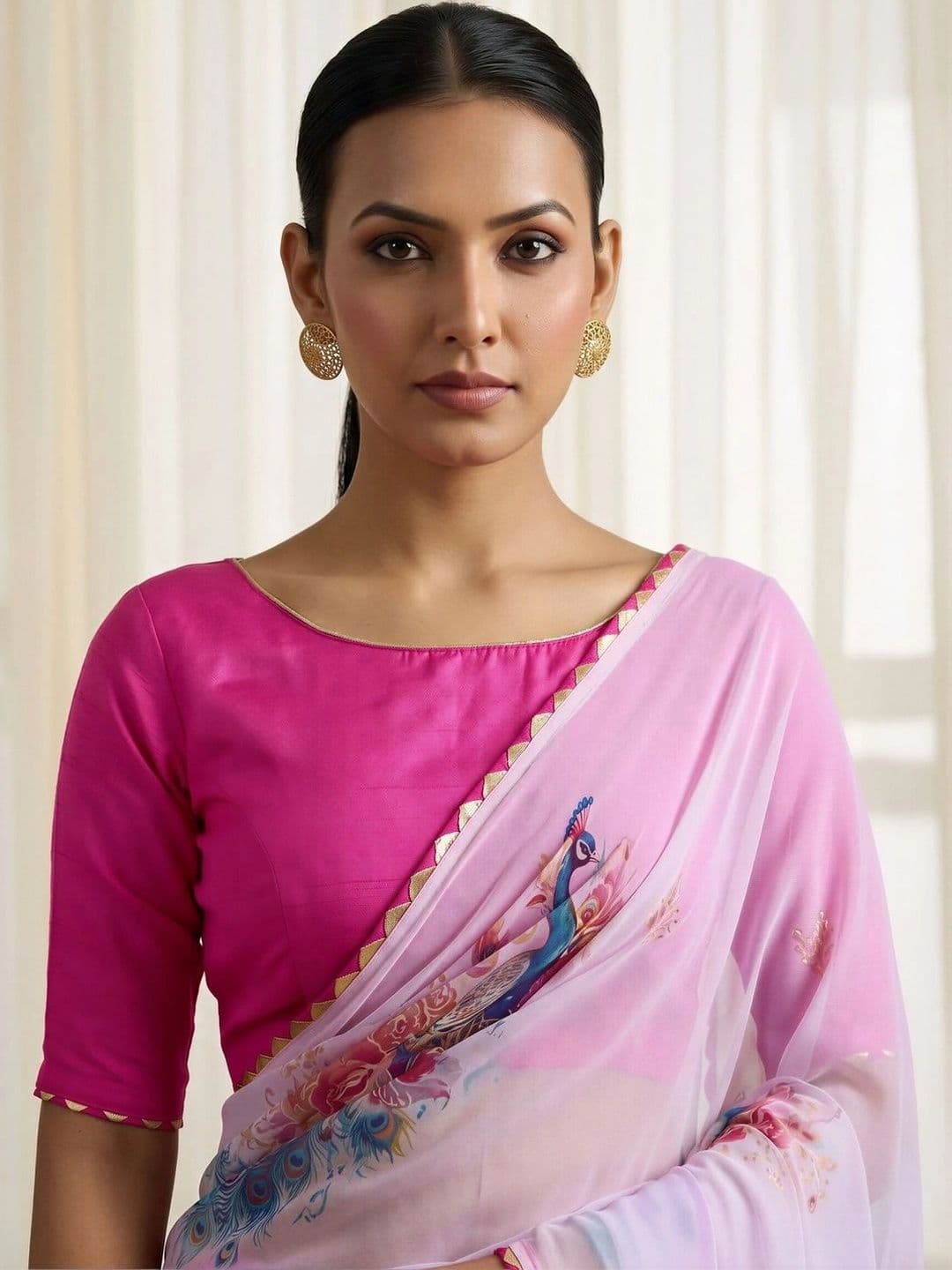 Saree mall Embellished Gotta Patti Poly Georgette Designer Sarees thumbnail 7