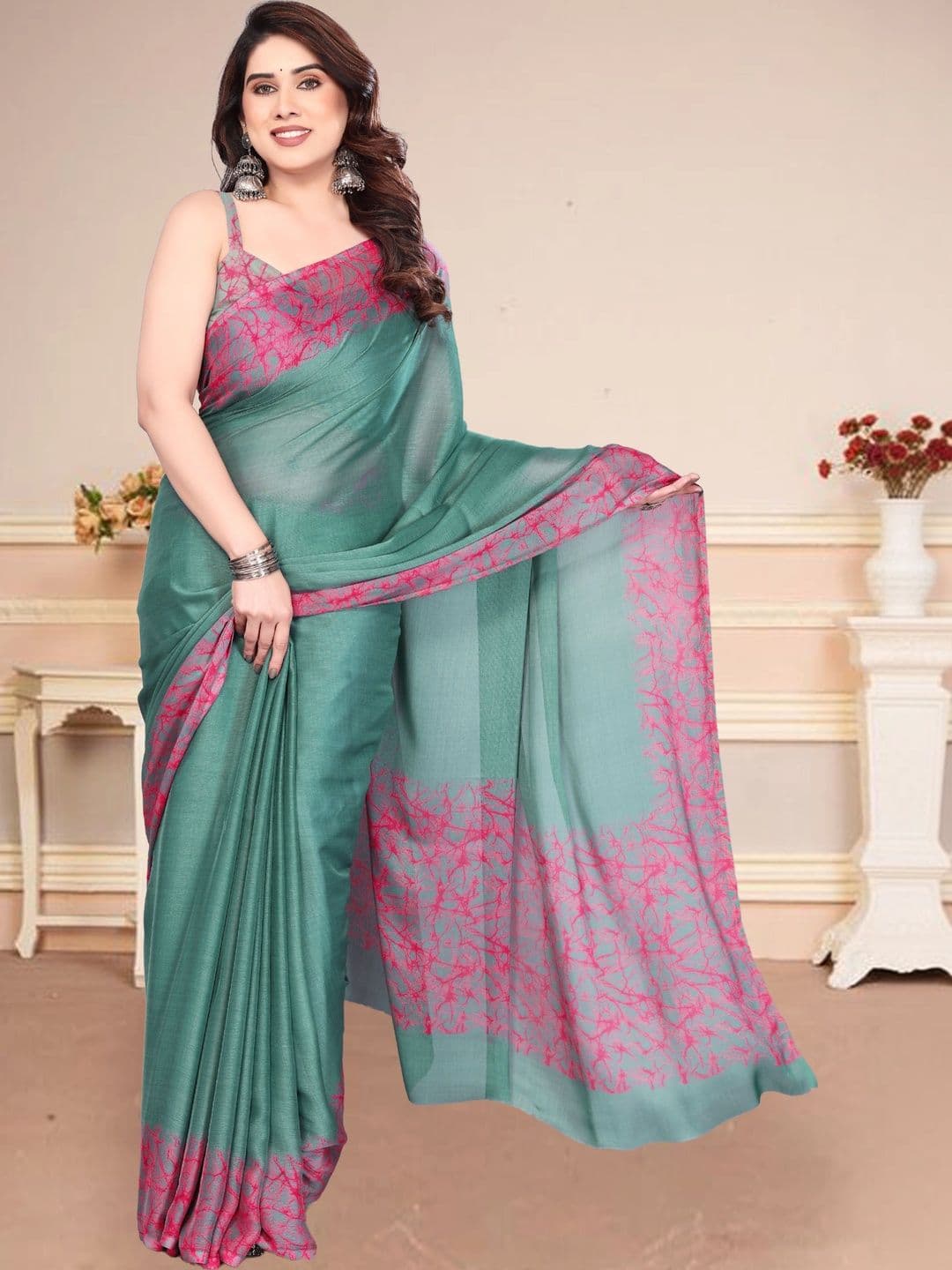 Owee Pure Chiffon Designer Saree - view 1