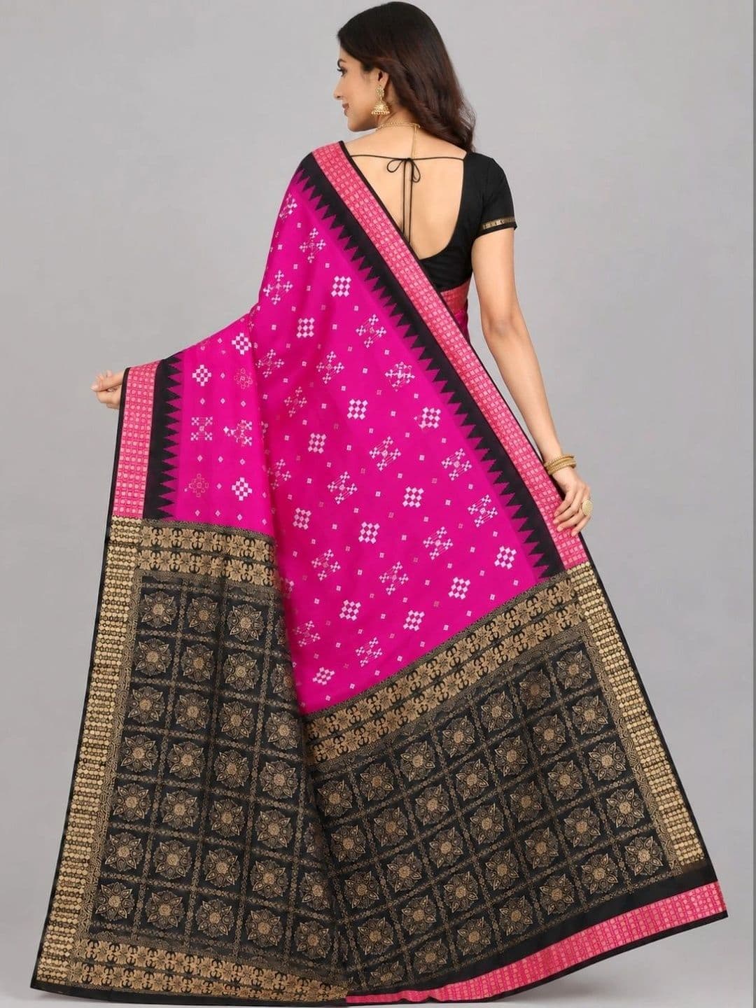 SHOPSILK Zari Art Silk Sambalpuri Saree thumbnail 6