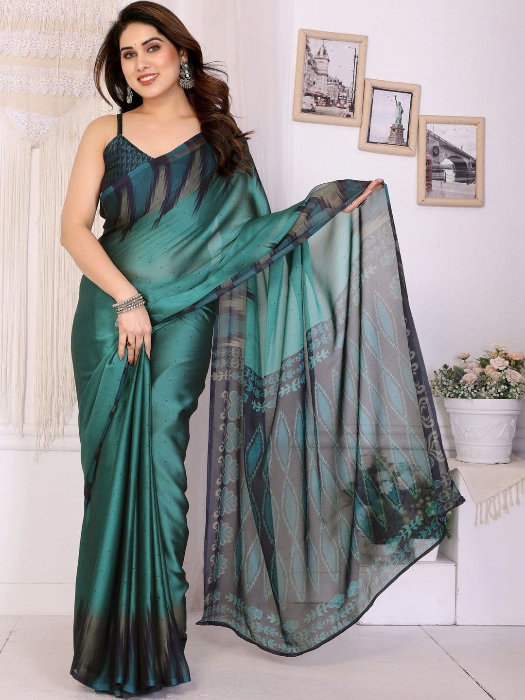 Owee Pure Chiffon Designer Saree - view 1
