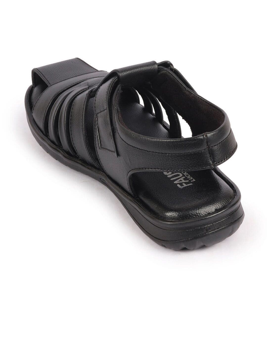 FAUSTO Men Textured Leather Fisherman Sandals thumbnail 6