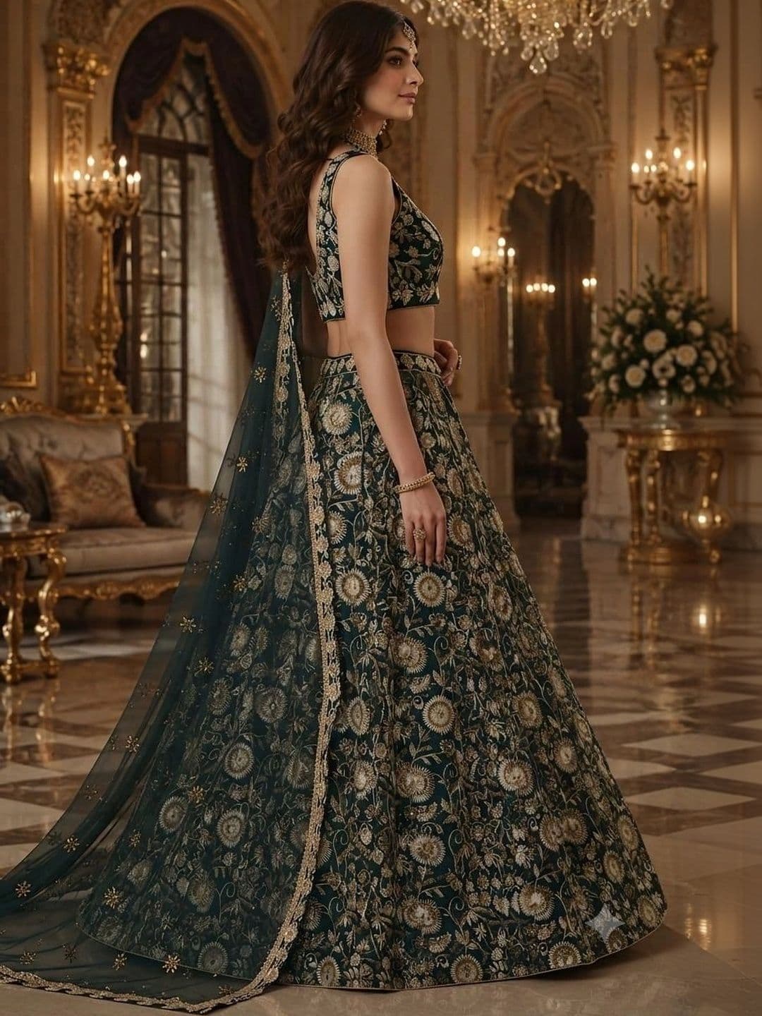 Indi Kal Embroidered Ready to Wear Lehenga & Blouse With Dupatta thumbnail 2
