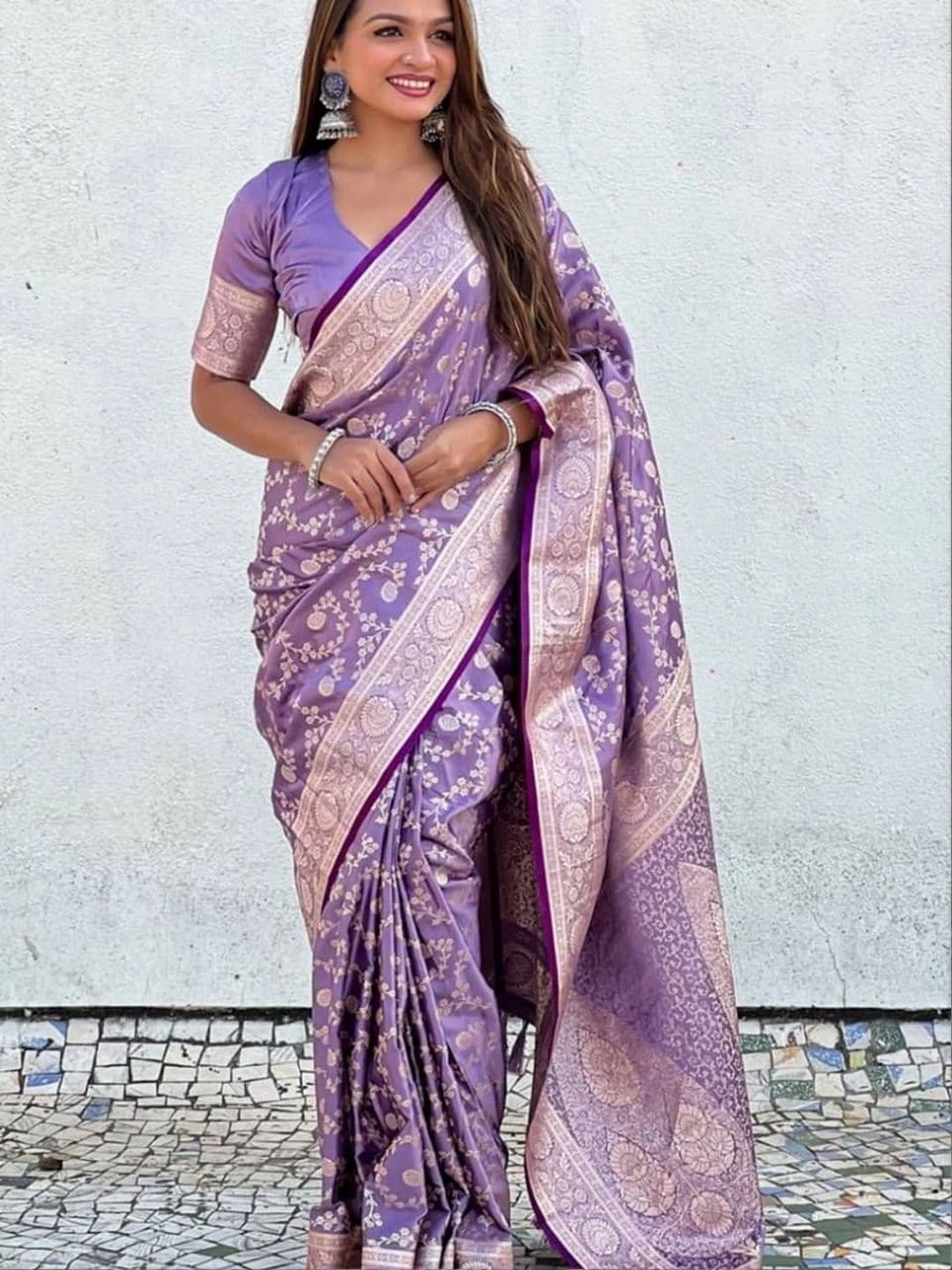 revika Woven Design Zari Art Silk Designer Kanjeevaram Saree thumbnail 2