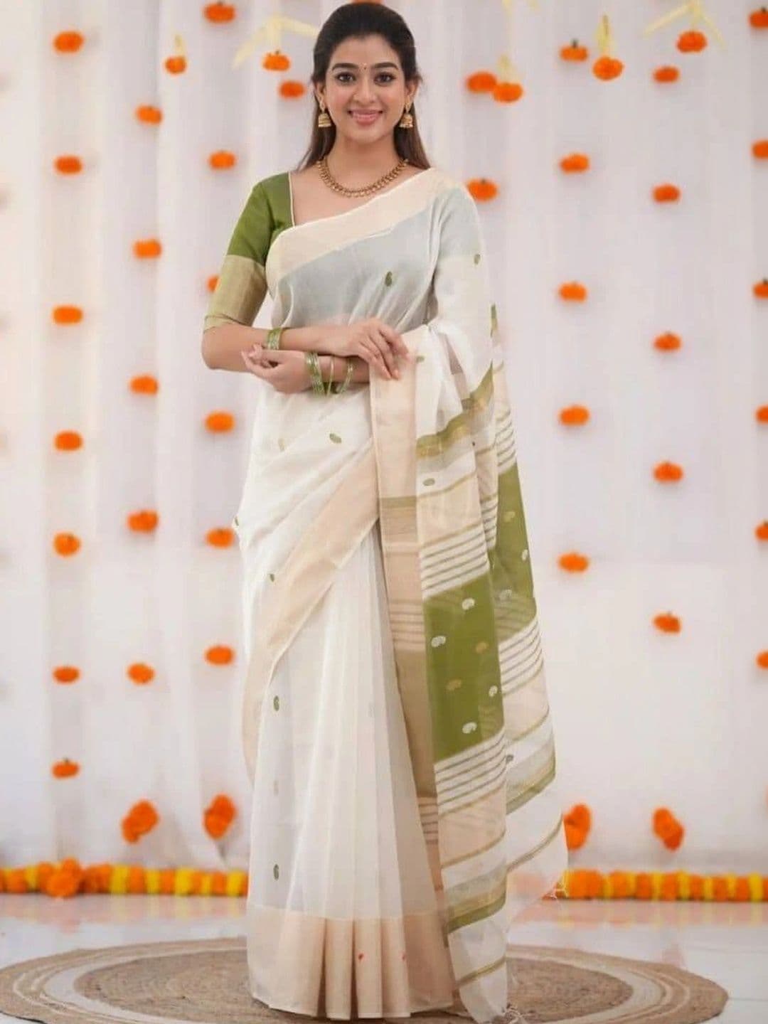 revika Zari Art Silk Designer Kanjeevaram Saree thumbnail 3