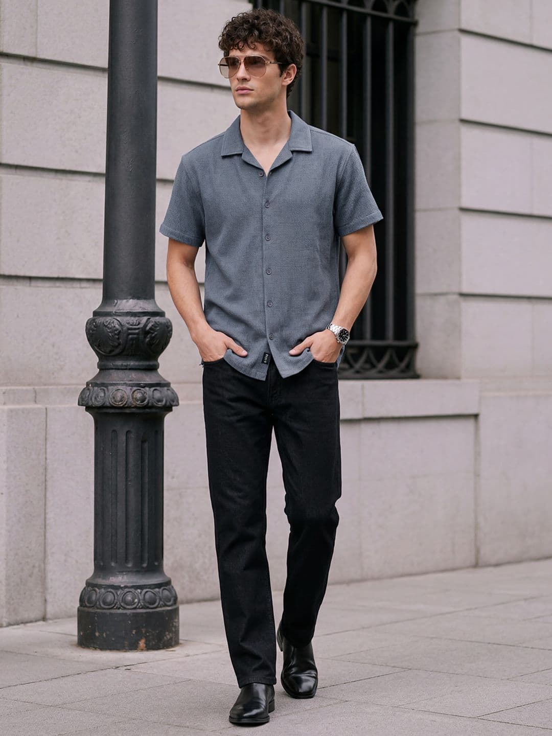 Roadster Life Co. Premium Textured Shirt thumbnail 3