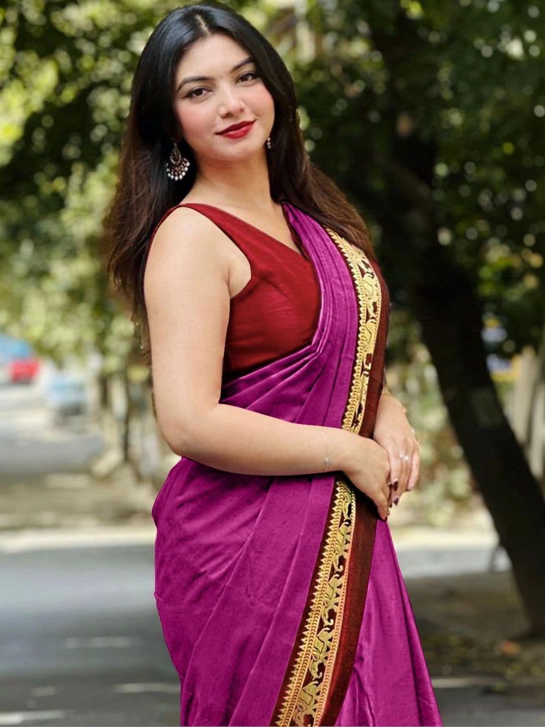 KALINI Woven Design Zari Silk Cotton Designer Gadwal Saree thumbnail 4