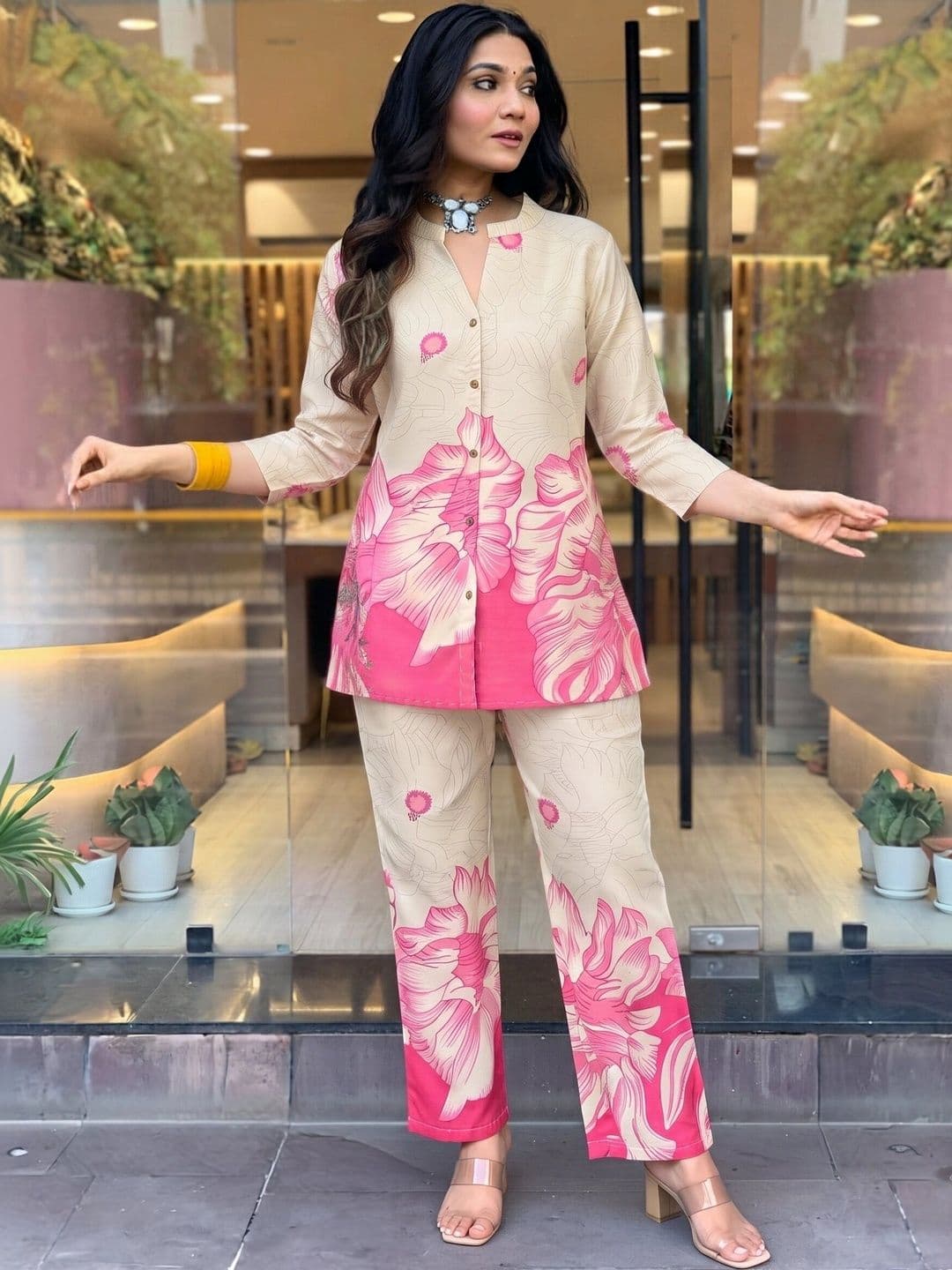 Anouk Floral Cotton Printed Tunic with Trousers thumbnail 2
