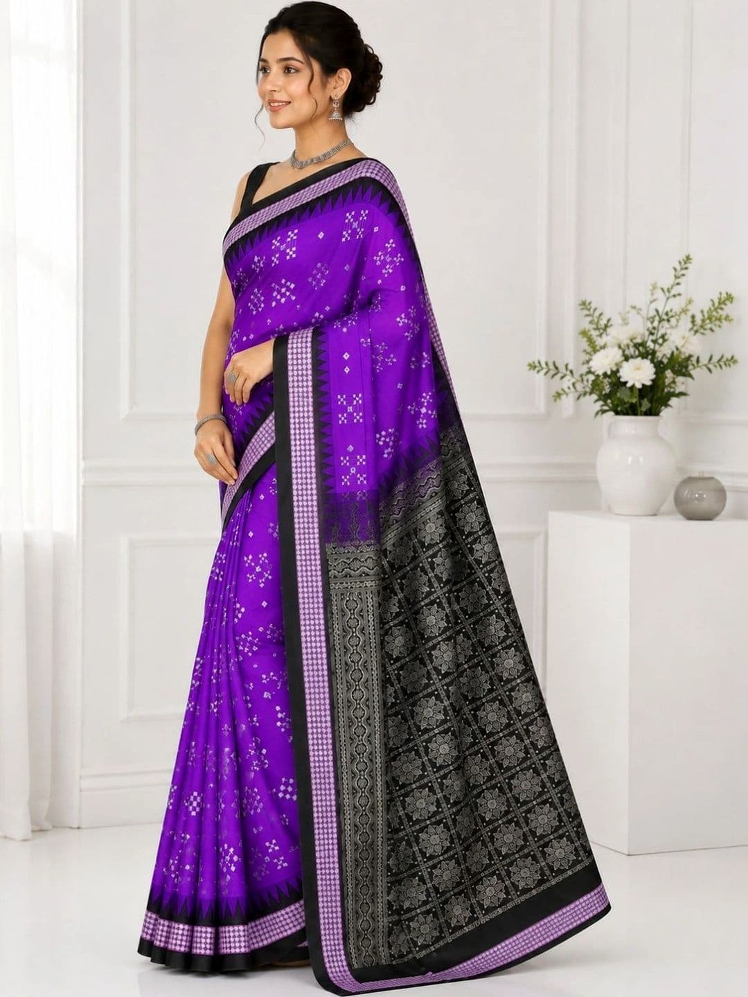 SHOPSILK Woven Design Art Silk Sambalpuri Saree thumbnail 6