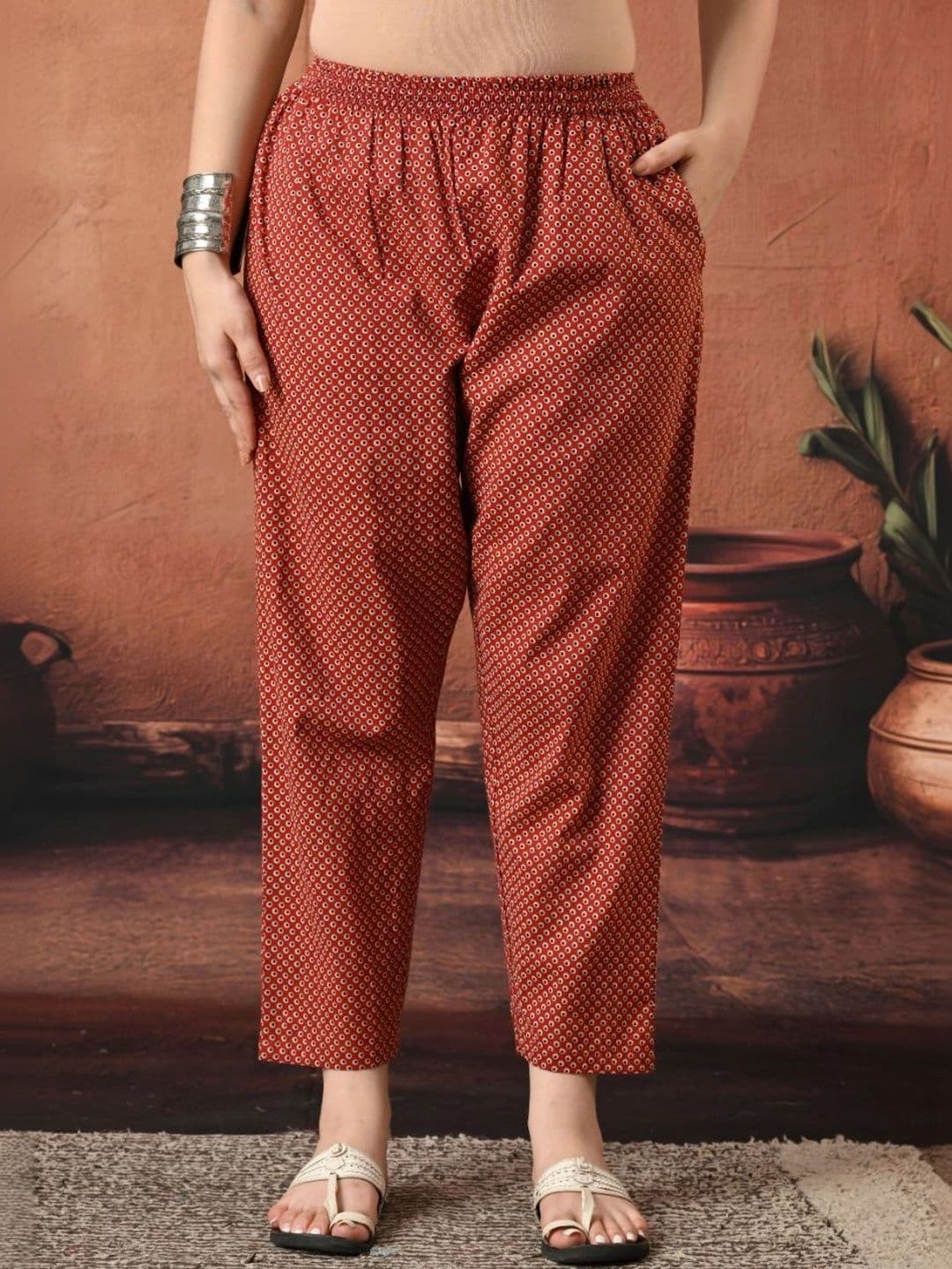 Encourage Women Ethnic Motifs Printed Regular Pure Cotton Kurta with Trousers & With Dupatta thumbnail 4