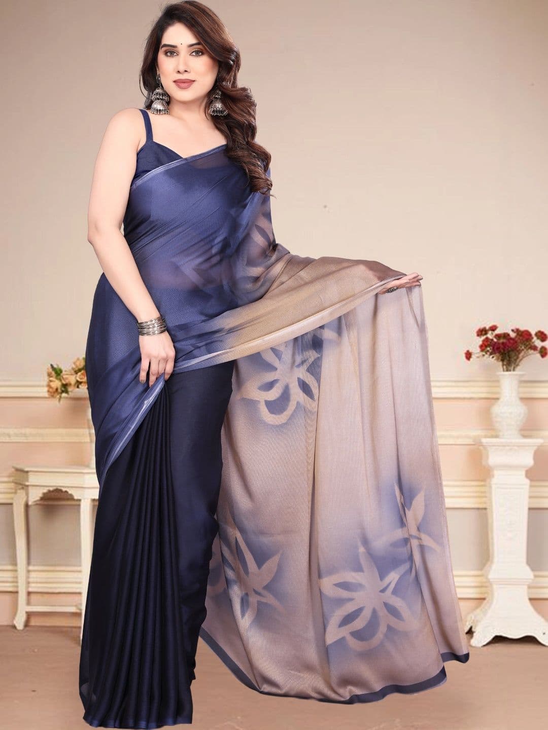 Owee Pure Chiffon Designer Saree - view 1