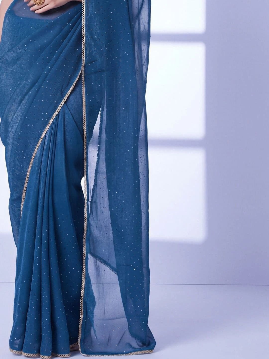 Saree mall Embellished Beads and Stones Silk Blend Designer Sarees thumbnail 7