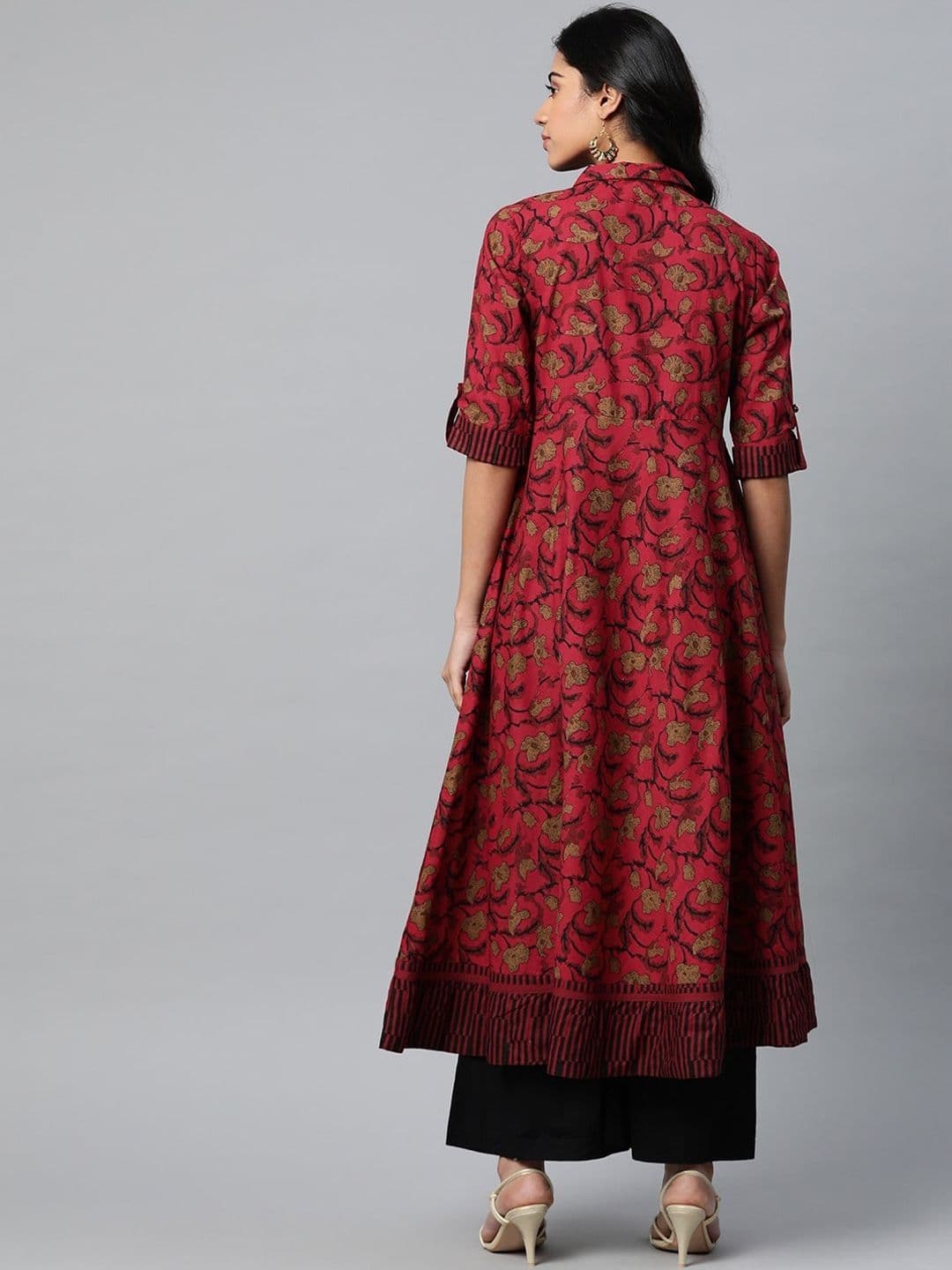 KALINI Quirky Printed Gotta Patti Anarkali Kurta thumbnail 2