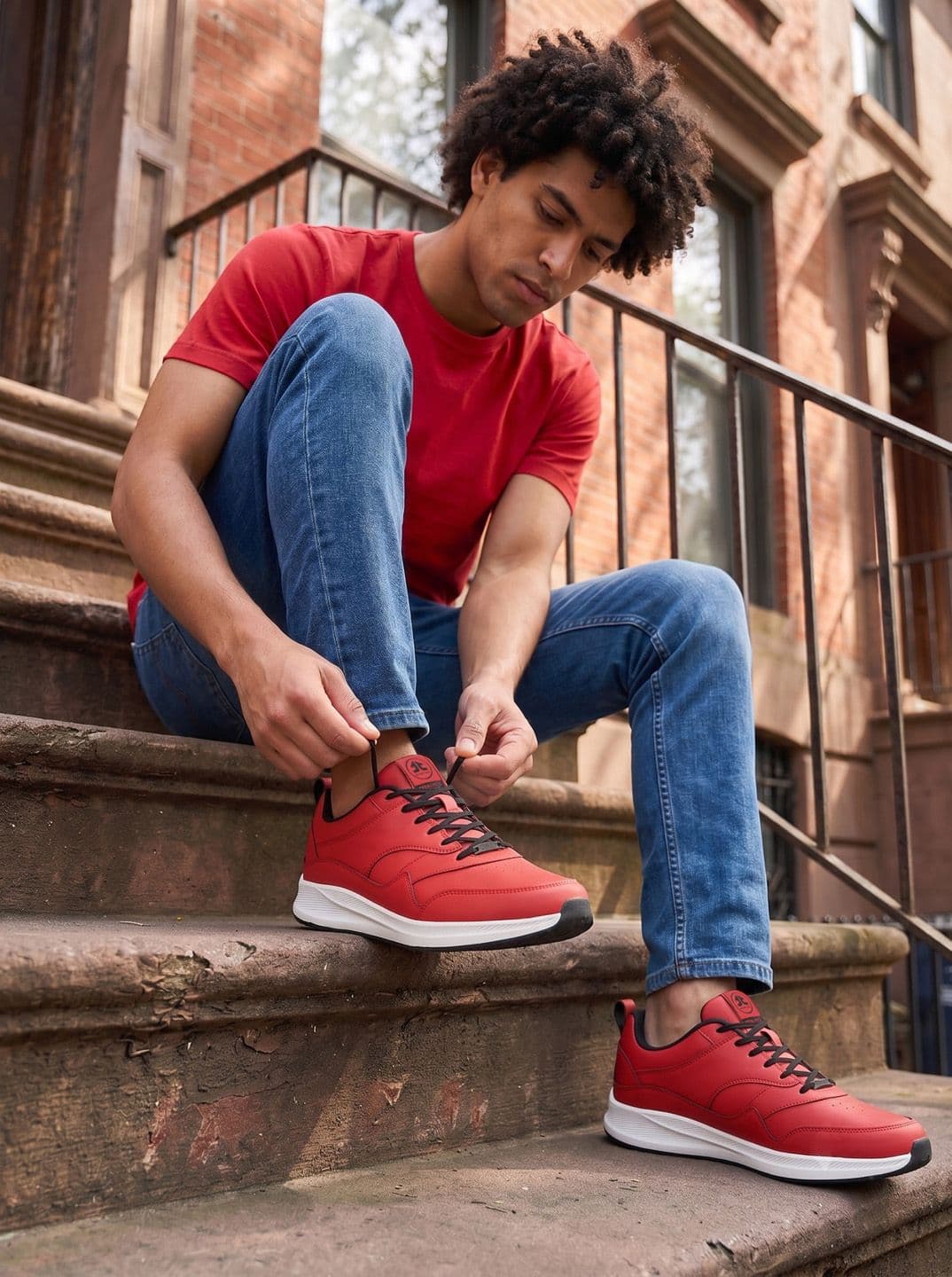 OFF LIMITS Stussy Bt Red Synthetic Running Shoes thumbnail 4