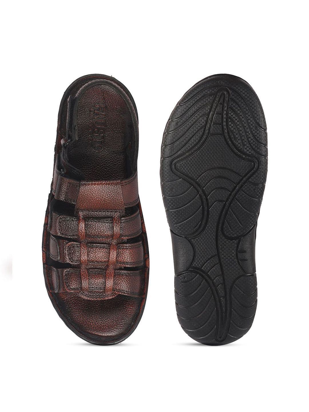 FAUSTO Men Leather Comfort Sandals thumbnail 4