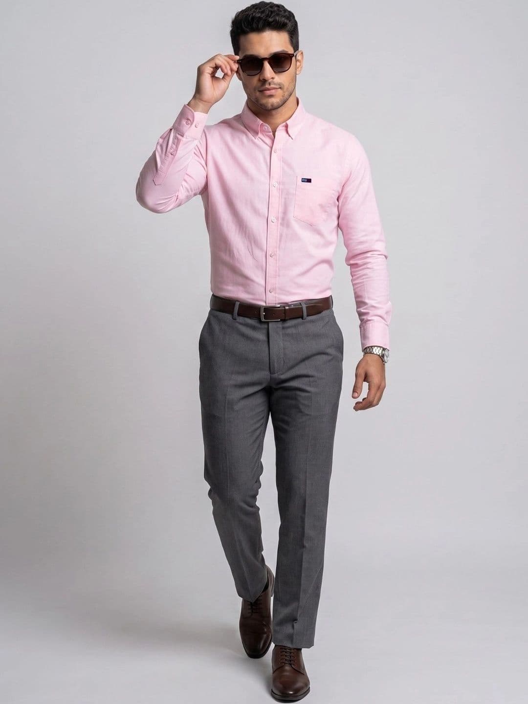 U.S. PITCHERS Men Modern Slim Fit Semiformal Shirt thumbnail 5