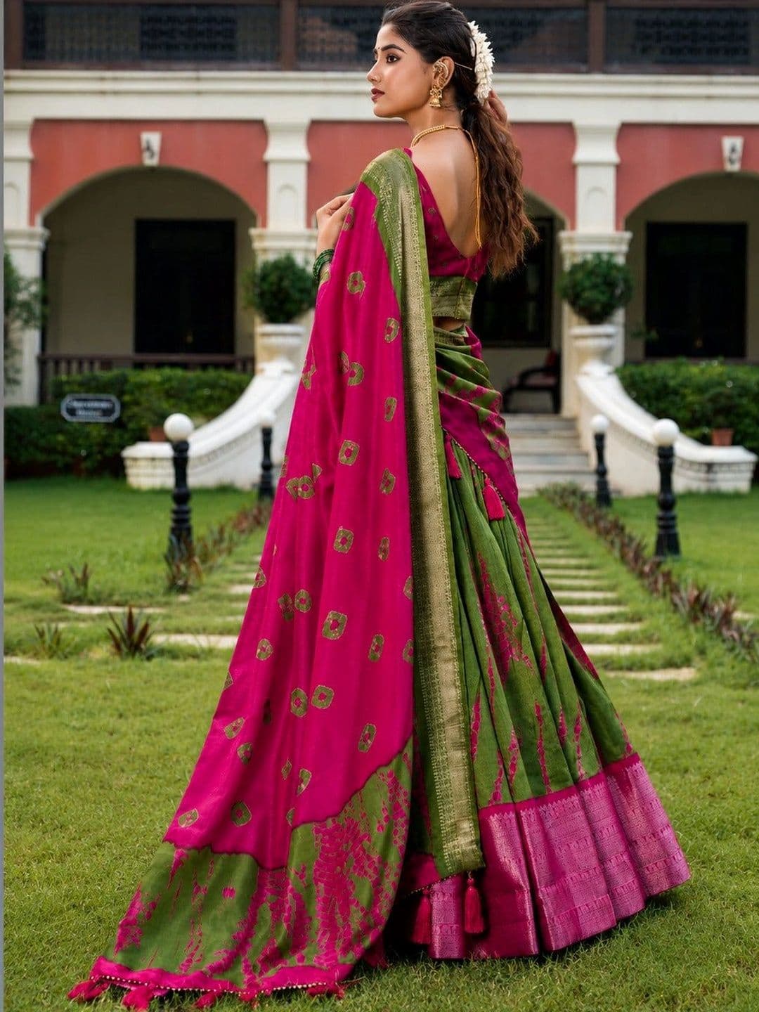 YOONECK Ready to Wear Lehenga & Blouse With Dupatta thumbnail 3