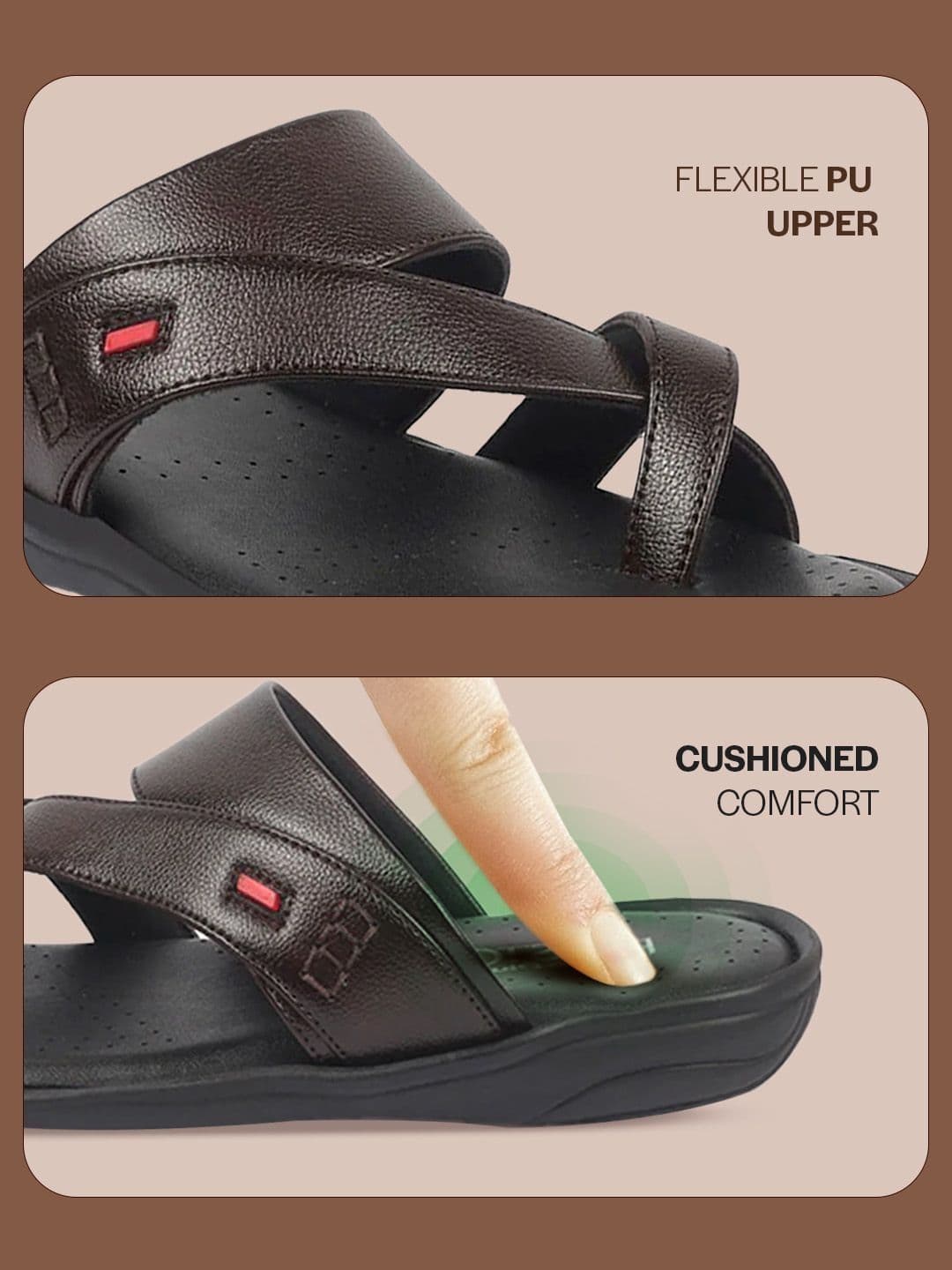 FAUSTO Men PU Comfort Sandals thumbnail 3