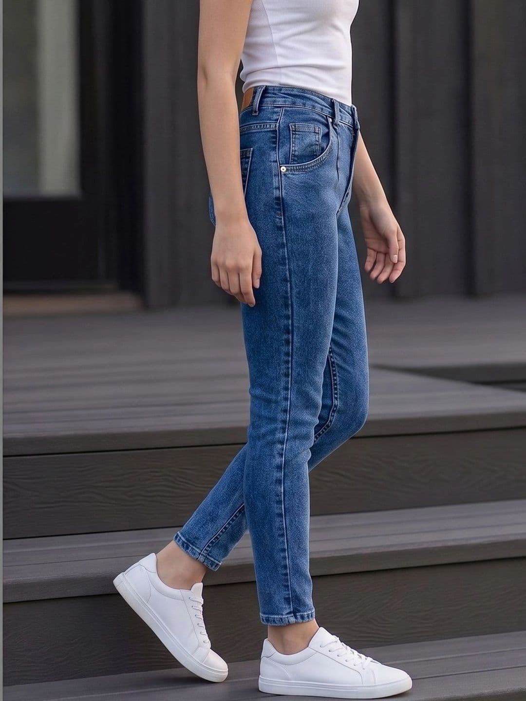 Style Quotient Women Classic High-Rise Light Fade Stretchable Jeans thumbnail 6