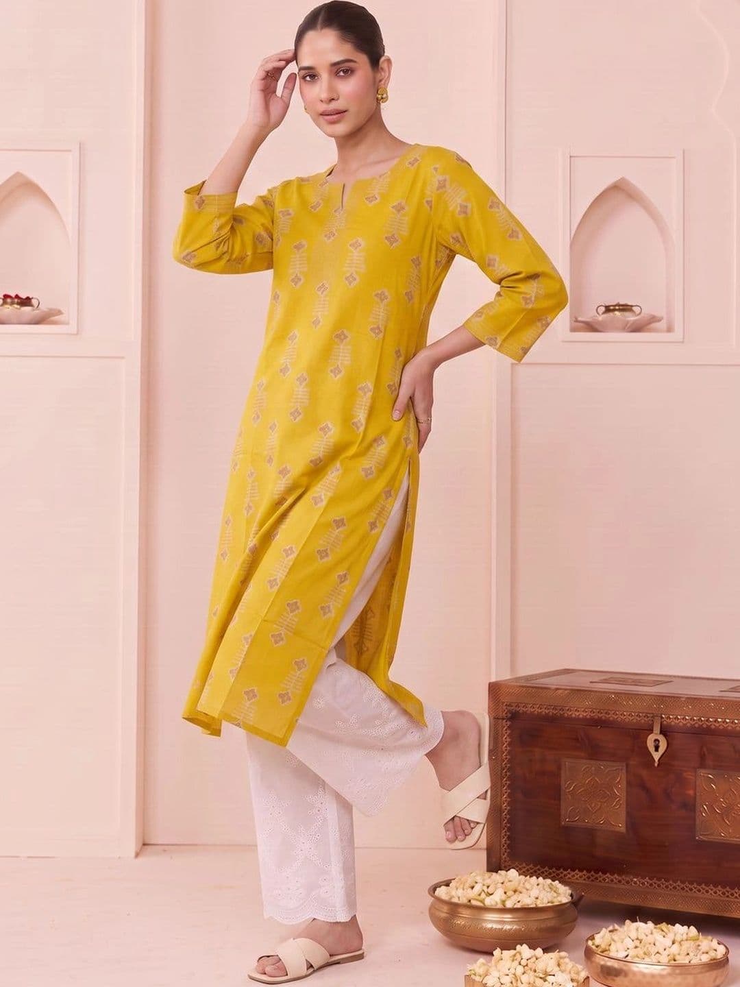 COTTON CULTURE Women Ethnic Motifs Printed Indie Prints Kurta thumbnail 4
