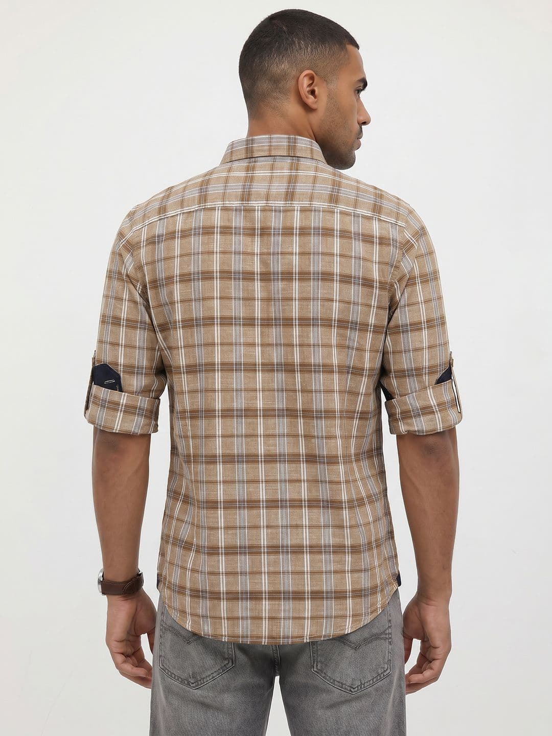 Roadster Life Co.Cotton Slub Checked Shirt thumbnail 5