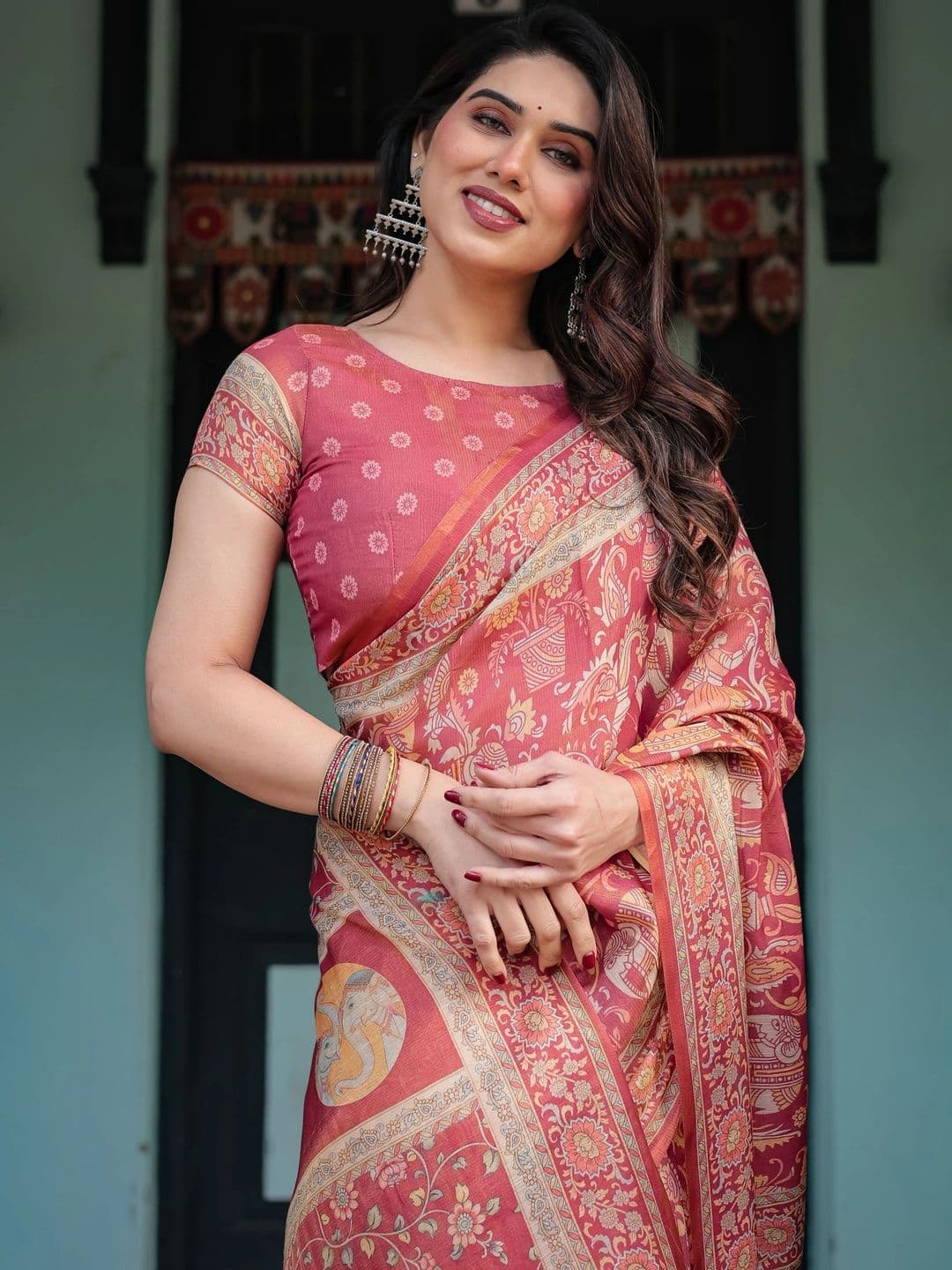 Suha Paisley Art Silk Saree thumbnail 6