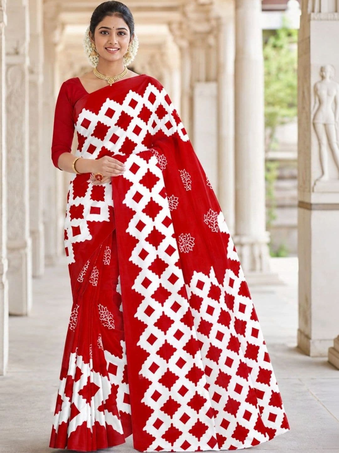 Karishma Pure Cotton Bandhani Saree - view 1