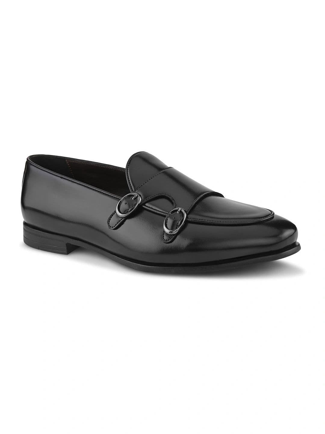 House of Pataudi Men Textured Formal Monk Shoes thumbnail 6