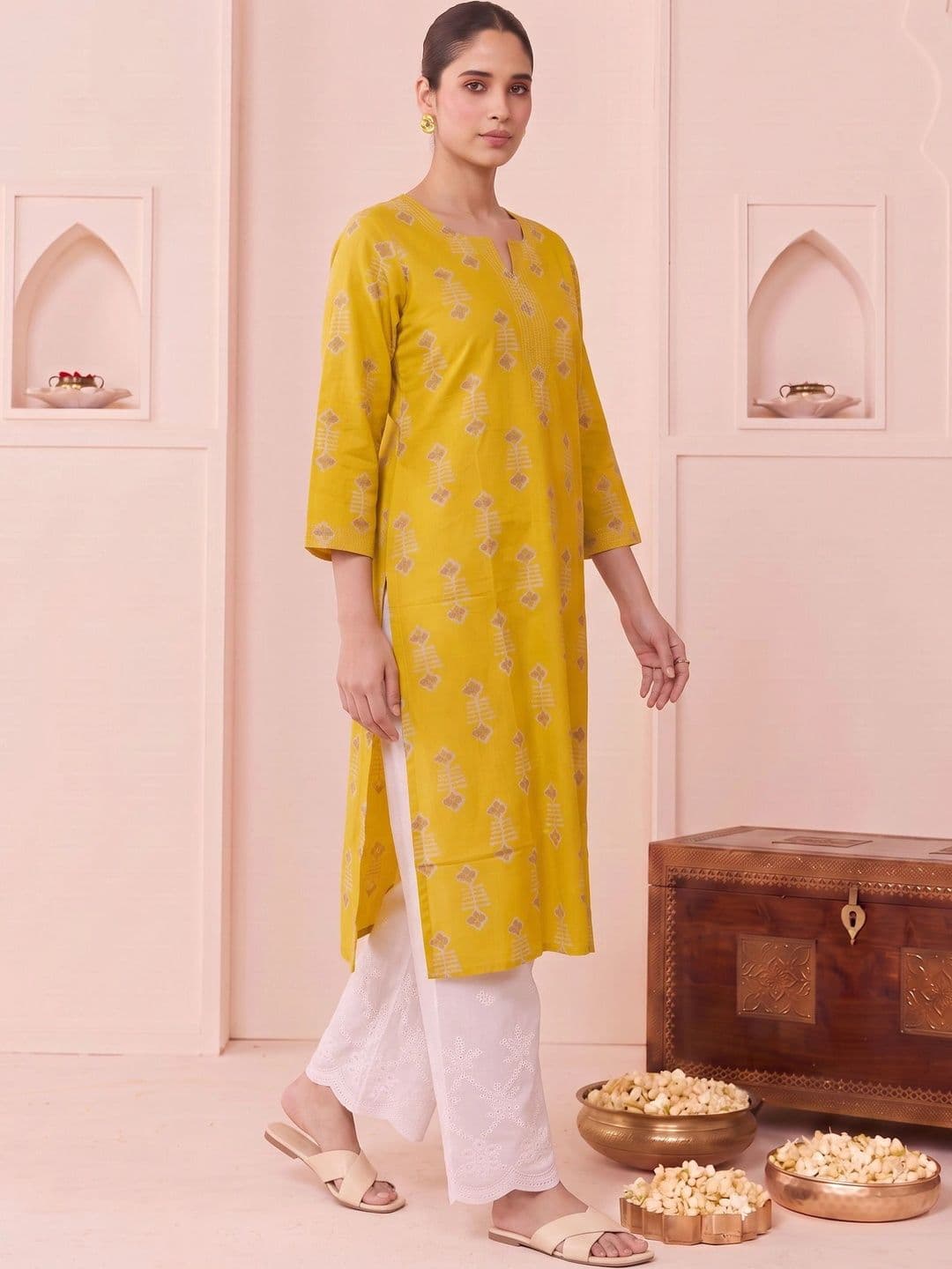COTTON CULTURE Women Ethnic Motifs Printed Indie Prints Kurta thumbnail 2